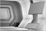 'Clean-Room' Futuristic Environment Concept Design (3D Wireframe)