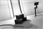 'Clean-Room' Futuristic Environment Concept Design (3D Wireframe)